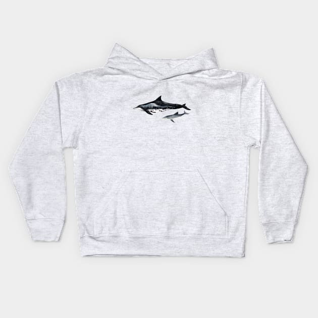 Rough-toothed dolphin Kids Hoodie by chloeyzoard